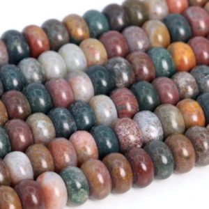 Shop Ocean Jasper Rondelle Beads! Genuine Natural Matte Ocean Jasper Loose Beads Grade Rondelle Shape 6x4mm 8x4mm | Natural genuine rondelle Ocean Jasper beads for beading and jewelry making.  #jewelry #beads #beadedjewelry #diyjewelry #jewelrymaking #beadstore #beading #affiliate #ad