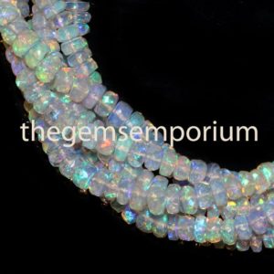 BESTSELLER Top Quality Ethiopian Opal Faceted Rondelle Beads, Ethiopian Opal RondelleS, Opal Faceted Beads, Ethiopian Opal Beads, Opal Beads | Natural genuine faceted Opal beads for beading and jewelry making.  #jewelry #beads #beadedjewelry #diyjewelry #jewelrymaking #beadstore #beading #affiliate #ad