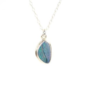 Shop Opal Necklaces! Opal doublet necklace – blue opal necklace – fire opal – opal necklace – a silver bezel set opal on a sterling silver chain | Natural genuine Opal necklaces. Buy crystal jewelry, handmade handcrafted artisan jewelry for women.  Unique handmade gift ideas. #jewelry #beadednecklaces #beadedjewelry #gift #shopping #handmadejewelry #fashion #style #product #necklaces #affiliate #ad