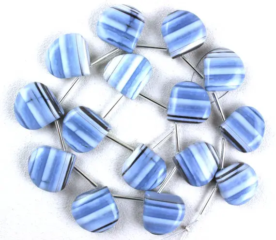 Aaa Quality 15 Pieces Natural Bolder Opal Heart Beads , Blue Bolder Opal Stone,making Jewelry,16-18 Mm ,smooth Opal Gemstone,wholesale Price