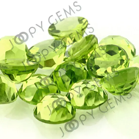 Peridot Rose Cut Cabochon 6mm Round - Per Stone