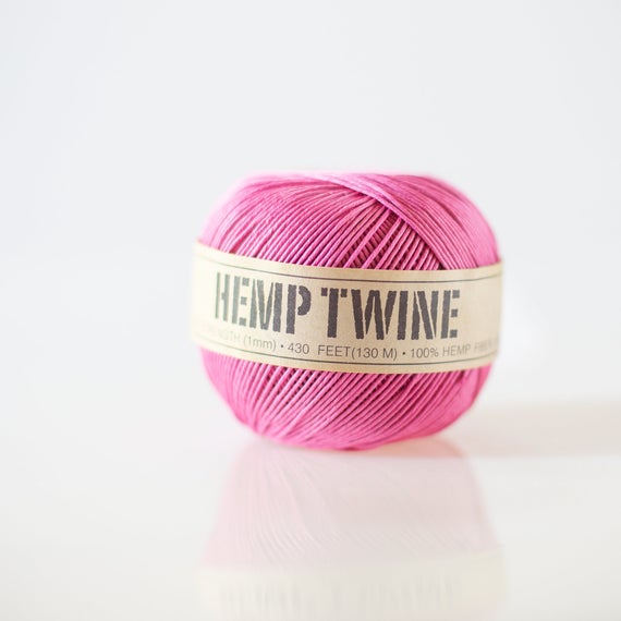 Pink Hemp Twine - 430 Ft, Eco-friendly Gift Packaging
