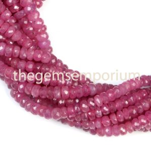 Shop Pink Sapphire Beads! Pink Sapphire Faceted Rondelle Shape Beads, Natural Sapphire Pink Color Faceted Beads,Pink Sapphire Faceted Beads,Pink Sapphire Natural Bead | Natural genuine faceted Pink Sapphire beads for beading and jewelry making.  #jewelry #beads #beadedjewelry #diyjewelry #jewelrymaking #beadstore #beading #affiliate #ad