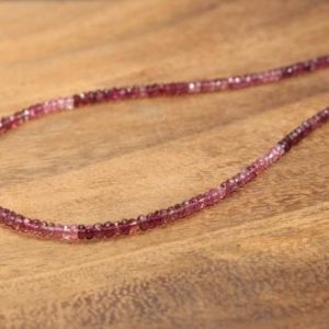 Pink Tourmaline Necklace, Pink Tourmaline Jewelry, Shaded, Ombre, October Birthstone | Natural genuine Pink Tourmaline necklaces. Buy crystal jewelry, handmade handcrafted artisan jewelry for women.  Unique handmade gift ideas. #jewelry #beadednecklaces #beadedjewelry #gift #shopping #handmadejewelry #fashion #style #product #necklaces #affiliate #ad