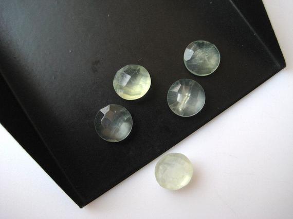 20 Pieces 8mm Each Natural Prehnite Round Shaped Faceted Loose Gemstones Bb25