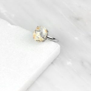 Shop Quartz Crystal Rings! Scenic Quartz Ring/ Sterling Silver Ring/ Garden Quartz Ring/ Landscape Quartz/ Aquatic Quartz Ring | Natural genuine Quartz rings, simple unique handcrafted gemstone rings. #rings #jewelry #shopping #gift #handmade #fashion #style #affiliate #ad