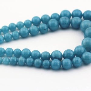 Shop Quartz Crystal Round Beads! Blue Sponge Quartz Graduated Smooth Round Beads 8-18mm 15.5" Strand | Natural genuine round Quartz beads for beading and jewelry making.  #jewelry #beads #beadedjewelry #diyjewelry #jewelrymaking #beadstore #beading #affiliate #ad