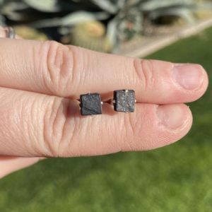 Shop Shungite Jewelry! Raw Shungite Earrings – rough shungite earrings – shungite jewelry – sterling silver – Shungite Stone earrings – shungite stud earrings | Natural genuine Shungite jewelry. Buy crystal jewelry, handmade handcrafted artisan jewelry for women.  Unique handmade gift ideas. #jewelry #beadedjewelry #beadedjewelry #gift #shopping #handmadejewelry #fashion #style #product #jewelry #affiliate #ad