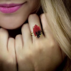Shop Rhodonite Rings! Marquise Ring · Rhodonite Ring · Statement Ring · 14k Gold Ring · Solid Gold Ring · Long Gemstone Ring · Pink Stone Ring · Marquise Cut Ring | Natural genuine Rhodonite rings, simple unique handcrafted gemstone rings. #rings #jewelry #shopping #gift #handmade #fashion #style #affiliate #ad