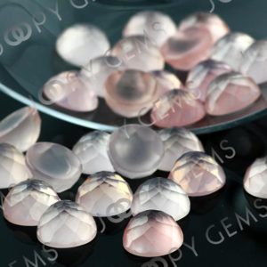 Shop Rose Quartz Cabochons! Rose Quartz Rose Cut Cabochon 10mm Round – per stone | Natural genuine stones & crystals in various shapes & sizes. Buy raw cut, tumbled, or polished gemstones for making jewelry or crystal healing energy vibration raising reiki stones. #crystals #gemstones #crystalhealing #crystalsandgemstones #energyhealing #affiliate #ad