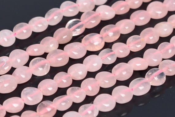 Genuine Natural Rose Quartz Loose Beads Grade Aaa Pebble Nugget Shape 8-10mm