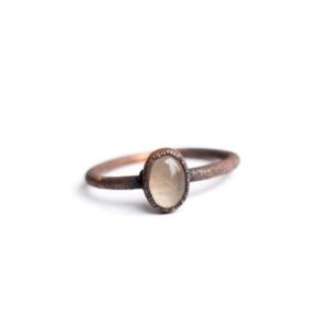 SALE Rose Quartz ring | Simple stone stacking ring | Pale Rose Quartz stacking ring | Raw mineral Jewelry | Organic stone  | Stacking ring | Natural genuine Gemstone rings, simple unique handcrafted gemstone rings. #rings #jewelry #shopping #gift #handmade #fashion #style #affiliate #ad