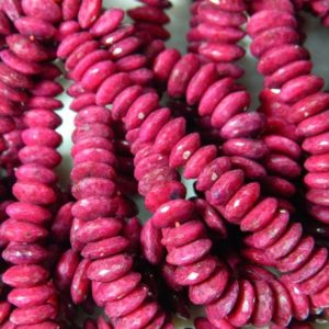 Shop Ruby Faceted Beads! Ruby Rondelles, German Cut Faceted Beads, Ruby Beads, 8.5mm To 12mm Beads, 8.5 Inch Half Strand | Natural genuine faceted Ruby beads for beading and jewelry making.  #jewelry #beads #beadedjewelry #diyjewelry #jewelrymaking #beadstore #beading #affiliate #ad