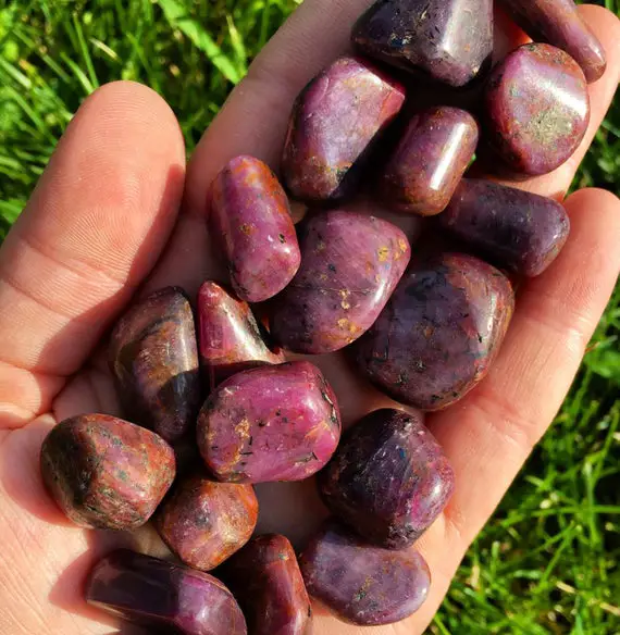 Ruby Tumbled Crystal - Multiple Sizes Available - Polished Ruby Gemstone - Tumbled Ruby Stone - Natural Red Tumbled Ruby Crystal - Red Stone