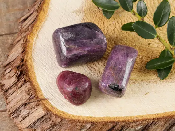 Ruby Tumbled Stones - Tumbled Crystals, Birthstone, Self Care, Healing Crystals And Stones,  E0856