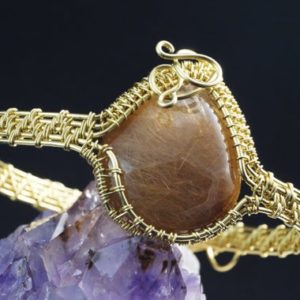 Shop Rutilated Quartz Bracelets! Brass bracelet with Rutilated Quartz golden hair crystal, gift for her gift for mom perfect present unique artisan handcrafted jewelry | Natural genuine Rutilated Quartz bracelets. Buy crystal jewelry, handmade handcrafted artisan jewelry for women.  Unique handmade gift ideas. #jewelry #beadedbracelets #beadedjewelry #gift #shopping #handmadejewelry #fashion #style #product #bracelets #affiliate #ad
