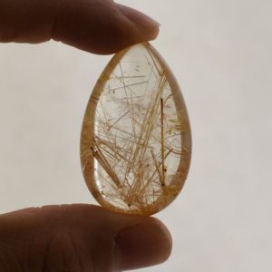 Natural Golden Rutilated Quartz Teardrop Semi-precious Gemstone Pendant – Approx 3cm – 5cm – No drilled beading hole | Natural genuine other-shape Gemstone beads for beading and jewelry making.  #jewelry #beads #beadedjewelry #diyjewelry #jewelrymaking #beadstore #beading #affiliate #ad