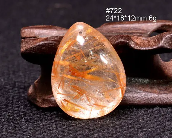 Natural Golden And Coppery Rutilated Quartz Pendant/beautiful Inclusion Crystal/crystal Pendant/special Gift