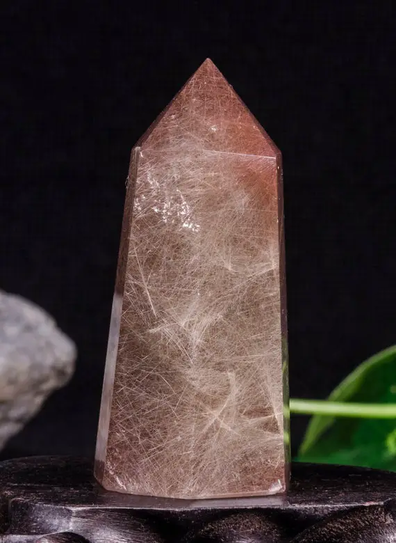 Clear Red & Golden Rutilated Quartz Point/rutilated Inclusions Crystal Tower/crystal Specimen/red Rutilated Tower/charka/23*26*57mm 53g#7644