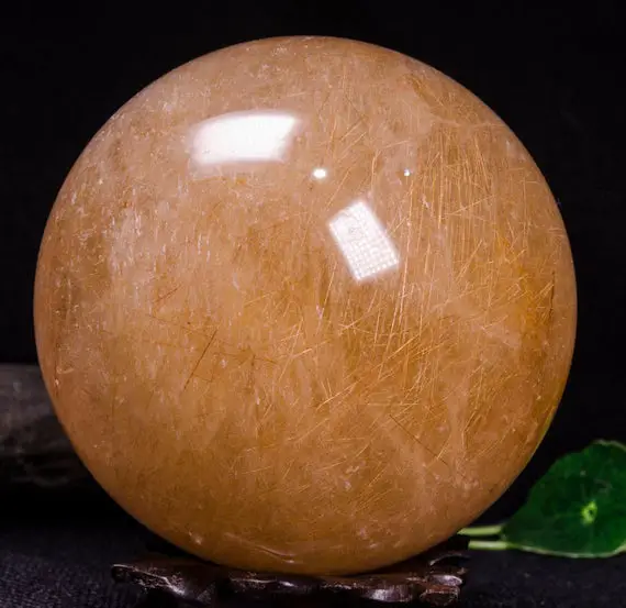 4.13"rare Large Gold Rutilated Crystal Quartz Sphere/rutilated Sphere/rutilated Crystal Ball/ Rutilated Quartz/special Gift- 105mm 1579g
