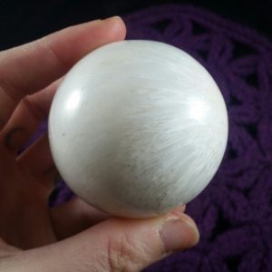 Shop Scolecite Stones & Crystals! Large Scolecite Sphere Stones Crystal 52mm Ball Polished Rare India with Wood stand zeolite | Natural genuine stones & crystals in various shapes & sizes. Buy raw cut, tumbled, or polished gemstones for making jewelry or crystal healing energy vibration raising reiki stones. #crystals #gemstones #crystalhealing #crystalsandgemstones #energyhealing #affiliate #ad