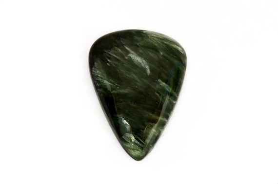 Seraphinite Cabochon Stone (26mm X 19mm X 5mm) 17.5cts - Drop Cabochon
