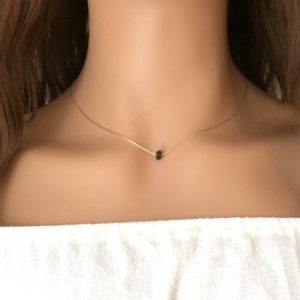 Shop Smoky Quartz Necklaces! Tiny Smoky Quartz choker necklace,  14k gold filled or Sterling Silver | Natural genuine Smoky Quartz necklaces. Buy crystal jewelry, handmade handcrafted artisan jewelry for women.  Unique handmade gift ideas. #jewelry #beadednecklaces #beadedjewelry #gift #shopping #handmadejewelry #fashion #style #product #necklaces #affiliate #ad