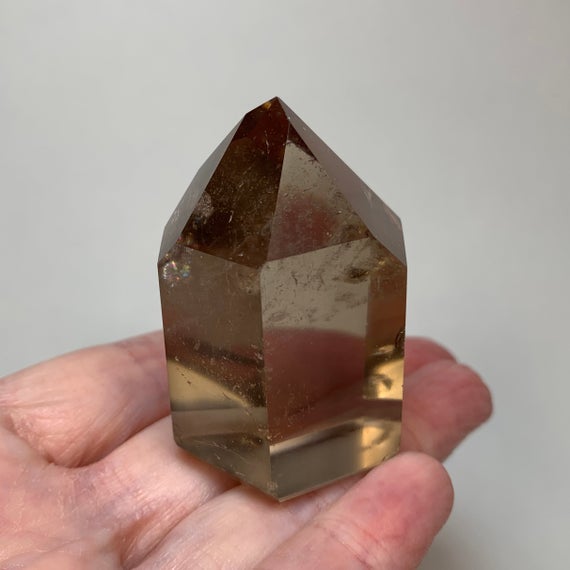 2" Smoky Quartz Crystal Point - Stone Tower - Natural - Polished - Meditation Stone - Healing Crystal - Crystal Grid Stone - From Brazil 72g