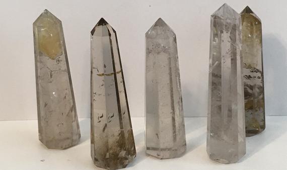 Smoky Quartz Crystal Polished Standing Point,faced, Healing Crystals And Stones