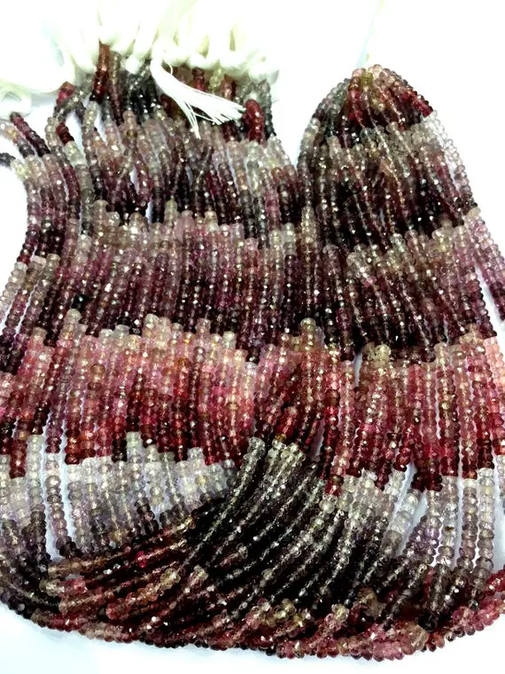 10 Strand Natural Multi Spinel Faceted Beads Multi Spinel Rondelle Beads Multi Spinel Gemstone Beads 3.mm Spinel Beads Superb Quality