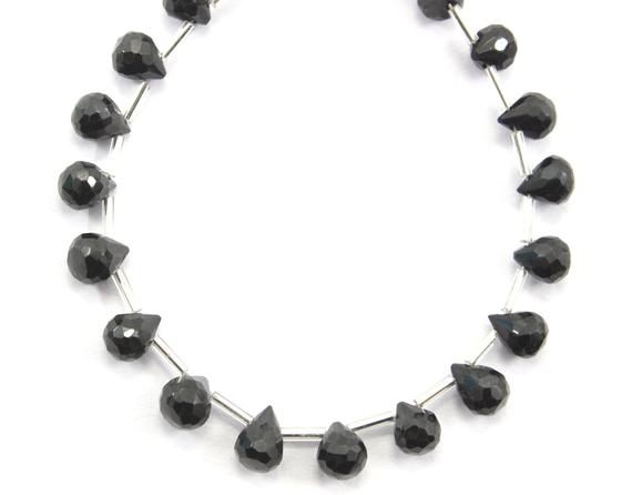 Aaa Quality 1 Strand Natural Black Spinel Teardrop Shape Beads, Size 5x6-6x8 Mm,spinel Gemstone, 32 Piece Spinel Making Jewelry Wholesale
