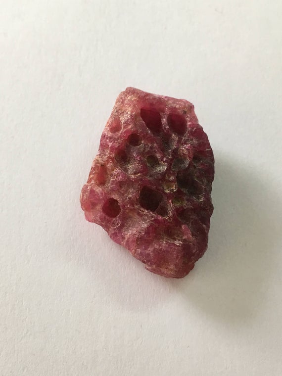 Stunning Rare Ruby Raw Mineral Single Piece 48 Carats 33x23mm Blood Red Ruby Single Piece