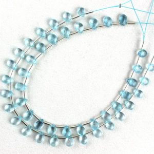 Shop Topaz Bead Shapes! AAA+ Quality  1 Strand Natural Blue Topaz Pear Shape, 23 Pieces, Topaz Gemstone, 5.5×7-6×8 MM , Faceted Topaz,Making Jewelry,Wholesale Price | Natural genuine other-shape Topaz beads for beading and jewelry making.  #jewelry #beads #beadedjewelry #diyjewelry #jewelrymaking #beadstore #beading #affiliate #ad