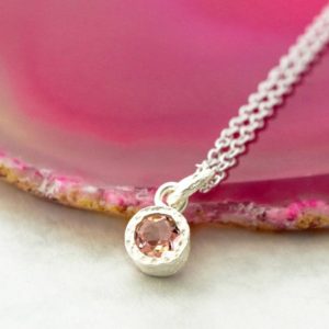 Shop Tourmaline Necklaces! Pink Tourmaline October Birthstone Necklace, Silver Gemstone Pendant, Bridesmaids Necklace, Birthstone Jewelry, Birthstone Necklace For Mom | Natural genuine Tourmaline necklaces. Buy crystal jewelry, handmade handcrafted artisan jewelry for women.  Unique handmade gift ideas. #jewelry #beadednecklaces #beadedjewelry #gift #shopping #handmadejewelry #fashion #style #product #necklaces #affiliate #ad