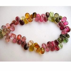 Shop Tourmaline Beads! 5x7mm Approx Multi Tourmaline Faceted Pear Beads, Multi Tourmaline Faceted Gems, Tourmaline Pear Bead For Jewelry (25Pcs To 50Pcs Options) | Natural genuine beads Tourmaline beads for beading and jewelry making.  #jewelry #beads #beadedjewelry #diyjewelry #jewelrymaking #beadstore #beading #affiliate #ad