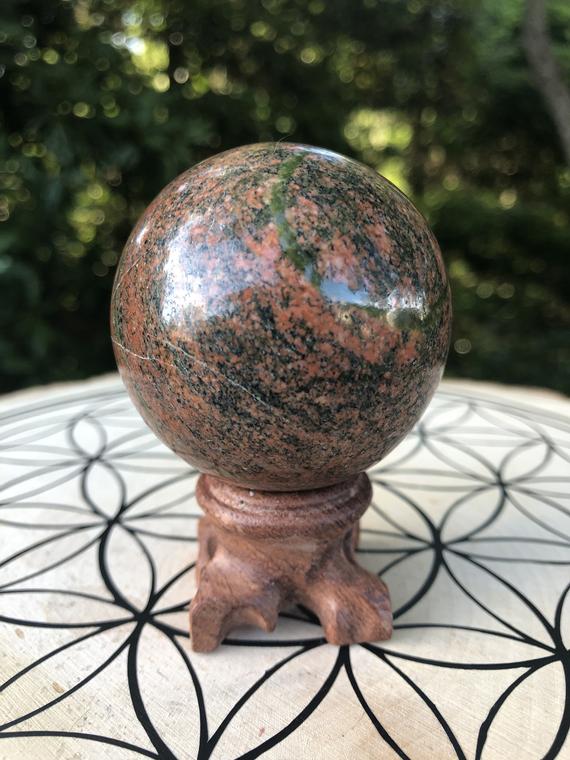 Unakite Sphere - Reiki Charged - Now Moment - Carpe Diem - Powerful Earth Energy - Crystal For Pregnancy #5