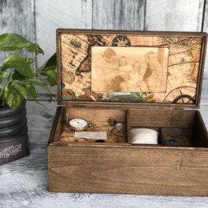 Shop Men's Jewelry Boxes! Watch Box / Photo Box / Watch Case / Engraved Photo Box / Watch / Valet Box / Mens Jewelry Box / Anniversary Gift / Custom Photo Gift | Shop jewelry making and beading supplies, tools & findings for DIY jewelry making and crafts. #jewelrymaking #diyjewelry #jewelrycrafts #jewelrysupplies #beading #affiliate #ad