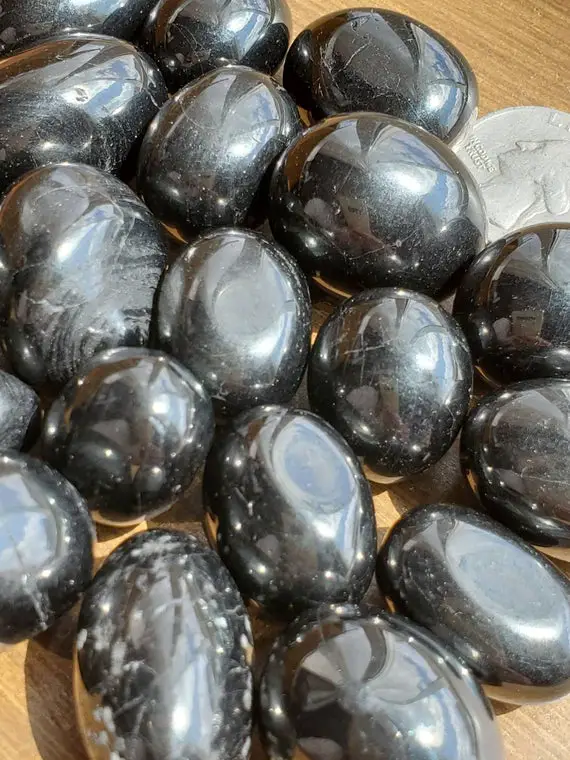 1 Apache Tears Tumbled Polished Gemstone Crystal