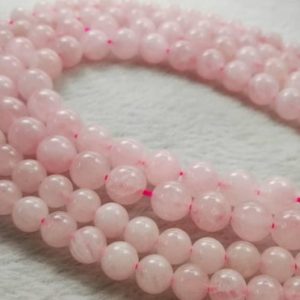 Shop Rose Quartz Round Beads! 1 Full Strand 6mm 8mm 10mm Rose Quartz  Round Beads , Rose Quartz Beads , Pink Quartz Round Beads , Jewelry Making Beads , | Natural genuine round Rose Quartz beads for beading and jewelry making.  #jewelry #beads #beadedjewelry #diyjewelry #jewelrymaking #beadstore #beading #affiliate #ad