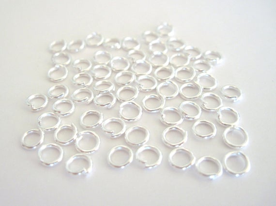 Silver Plated Open Jump Rings 5mm - 100 Pieces