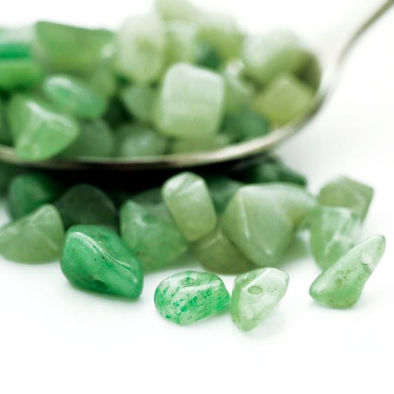 100 Chip Beads Green Aventurine 24 Grams - 100% Guarantee