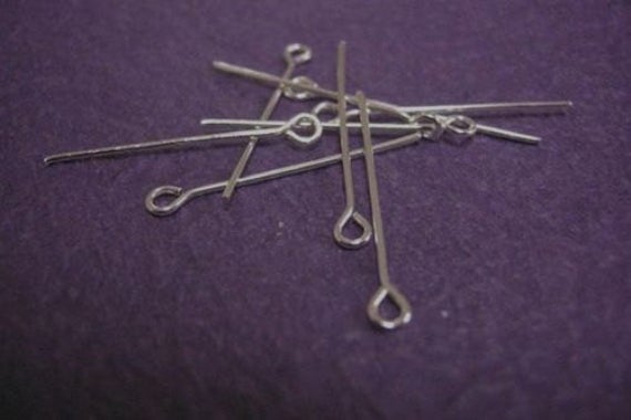 100pc  Nickel Look Eye Pins-pls Pick A Length