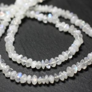Shop Rainbow Moonstone Chip & Nugget Beads! 10pc – Perles de Pierre – Pierre de Lune Blanche Arc en Ciel Rondelles 3-5mm – 7427039730372 | Natural genuine chip Rainbow Moonstone beads for beading and jewelry making.  #jewelry #beads #beadedjewelry #diyjewelry #jewelrymaking #beadstore #beading #affiliate #ad