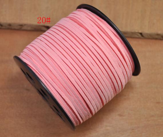 10yard 2.5mm Flat Faux Suede Leather Light Pink Cords,faux Suede Lace,bracelet Cords,necklace Cords,leather String Cords,diy Cord Supplies