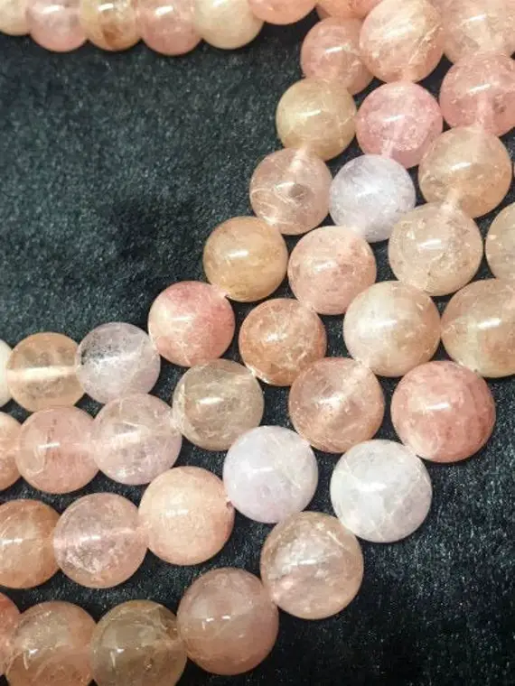 14mm Morganite Round Beads, Aaa Quality Beads , Perfect Making-wholesale Price- 40 Cm Length