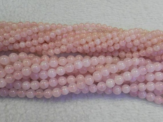 15.5“ 4mm/6mm Natural Pink Morganite Round Beads, Aa Grade, Natural Pink Semi-precious Stone, Milky Pink Color Gemstone,yy