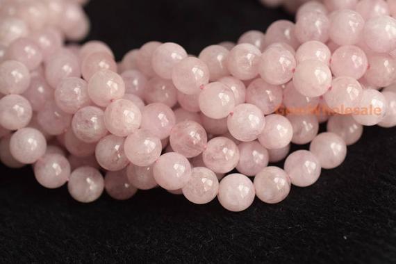 15.5“ 8mm Natural Pink Morganite Round Beads, Aa Grade, Natural Pink Semi-precious Stone, Milky Pink Color Gemstone,ygy