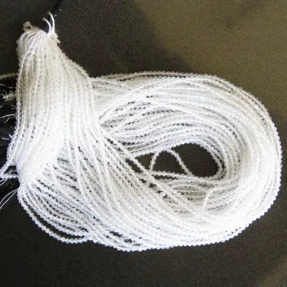 2.5mm Faceted Natural Rainbow Moonstone Round Beads, Faceted Moonstone Rondelles, 12 Inch Strand, Gds1431
