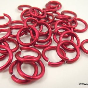 Shop Jump Rings! 2 oz Red Anodized Aluminum Jump Rings, Machine Cut, 12 ga 7/16, Red Aluminum Jumpring Connector Links | Shop jewelry making and beading supplies, tools & findings for DIY jewelry making and crafts. #jewelrymaking #diyjewelry #jewelrycrafts #jewelrysupplies #beading #affiliate #ad
