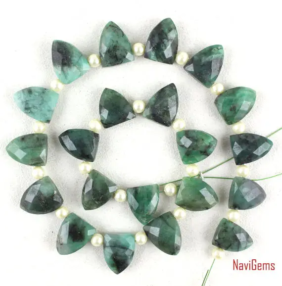 21 Pieces Natural Emerald Briolette,emerald Necklace,side Drilled,emerald Gemstone,9x12-10x14 Mm,emerald Half Marquise,wholesale Price